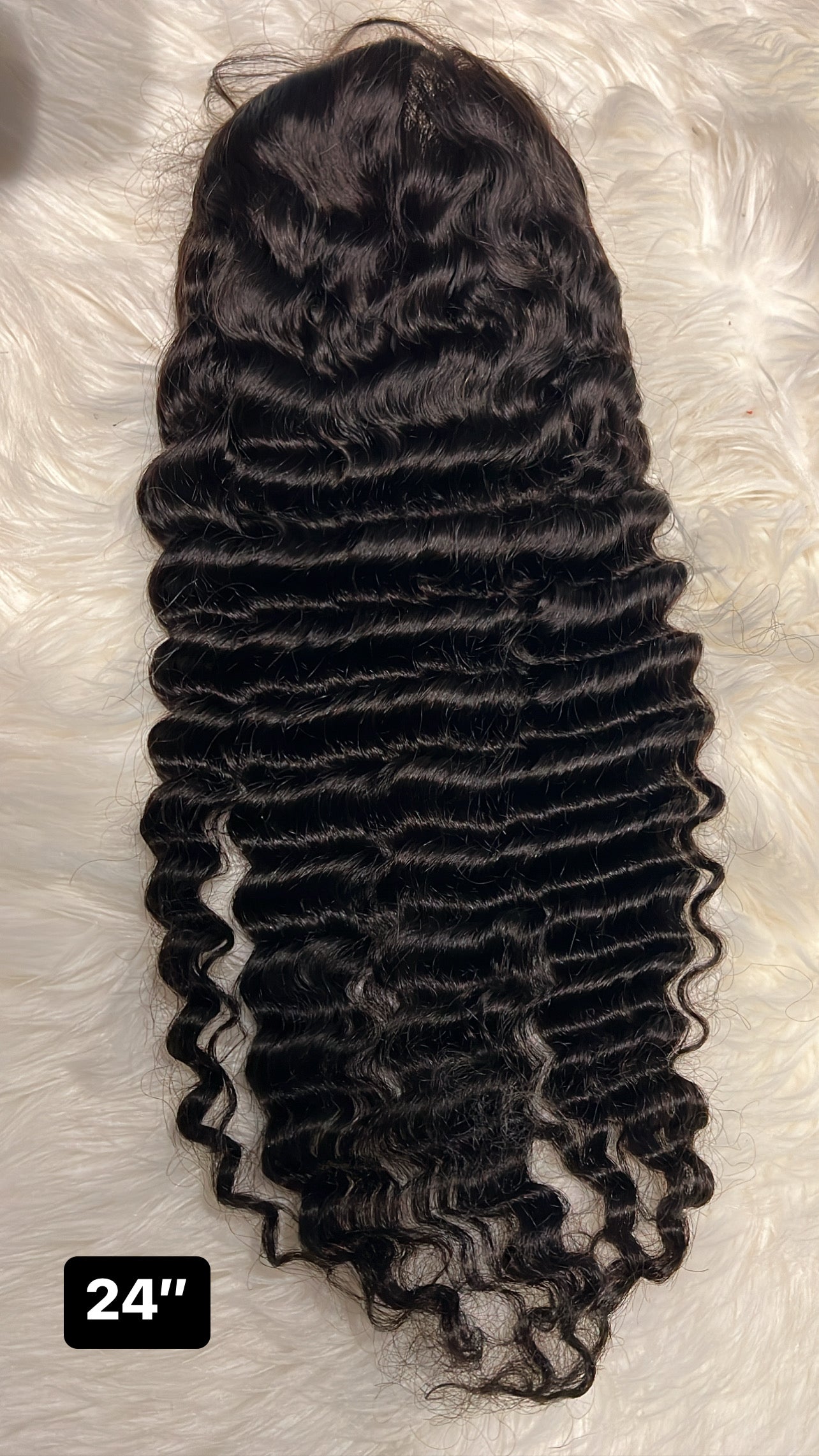 Hairs lace  front  wig -Deep wave 24" inch 180% density 13x4