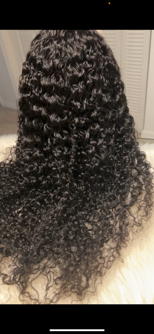 Hairs lace front  - Jerry curl  nature 28" inch 13x4 180% density lace wig